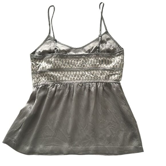 Proenza Schouler for Target Gray Ivory Print Silk Spaghetti Strap Blouse Size XS - Picture 2 of 10